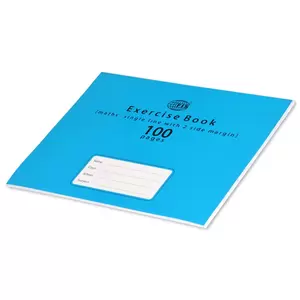 FIS Exercise Book, Pack of 12, Size:21 X 16.5 cm, 100 Pages, 2 Line Margin (Maths Book) - FSEBSL2M100N