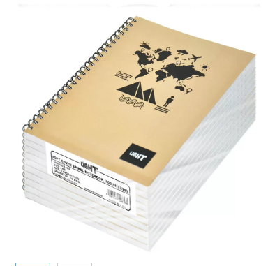 Light LINBA51805S Spiral Soft Cover Single Line Notebook- Pack of 10 Pcs (100 Sheets, A5)