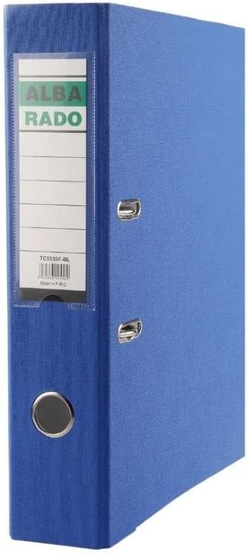 ALBA RADO LEVER ARCH BOX FILE BLUE 8CM FULLSCAP SIZE A4
