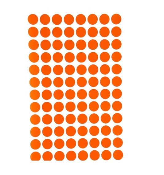 Round Labels 10mm Diameter Orange (960 - Piece)