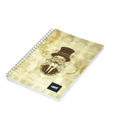 Light Spiral Soft Cover Notebook Single Line- LINBA51808S (Pack of 10 Pcs X 100 Sheets, A5 Size)