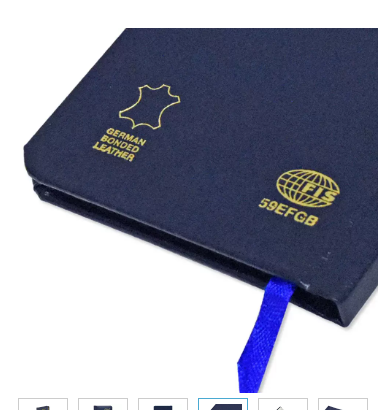 FIS 2024 Golden Slim Diary Bonded Leather (English/French) Blue - FSDI59EFGB24BL