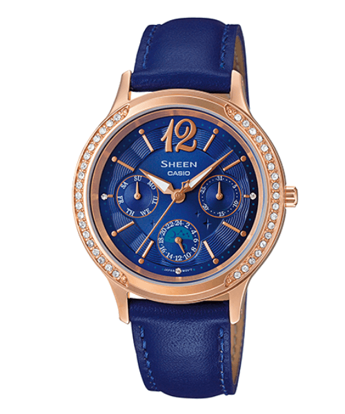 Casio Sheen SHE-3030GL-2AUDR, Multi hand, Analog Women's Watch, Blue