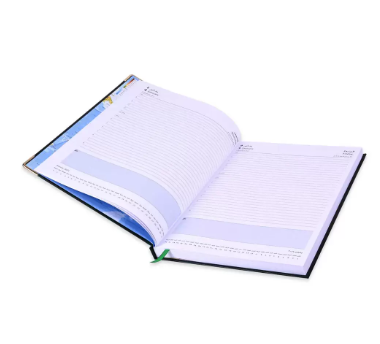 FIS A4 Diary 2024 Arabic/English (Golden Corners) Green - FSDI42AE24GR