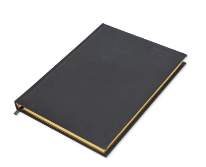 FIS Executive Diary 2023 (English) 1-Side Padded with Gilding, Black - FSDI88EPG23BK