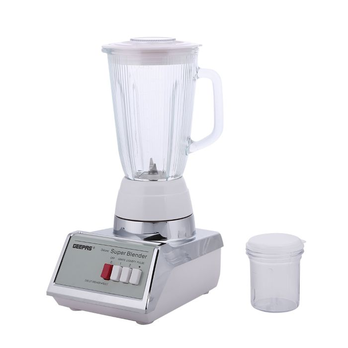 Geepas 450W Stainless Steel Blender - 2 Speed Control, Overheat Protection, 1.4L Plastic Jar, Sharp Blades & Mill & Chopping Blender, Anti-Slip Feet Design
