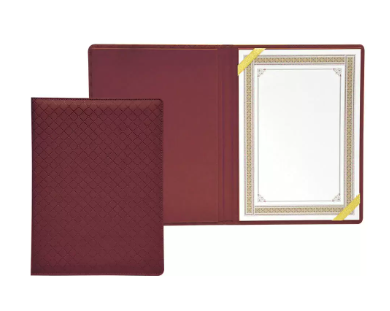 FIS Executive Italian PU Certificate Folders with A4 Certificate and Gift Box