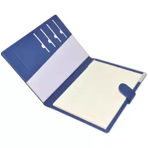FIS Executive Folder with Writing Pad Italian PU 24x32cm, Blue - FSGT2432PUBLD6
