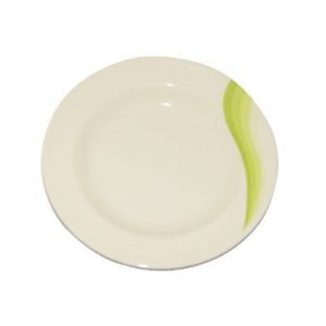 Royalford 10" Melamine Ware Super Rays Deep Plate - Melamine - White - RF8022