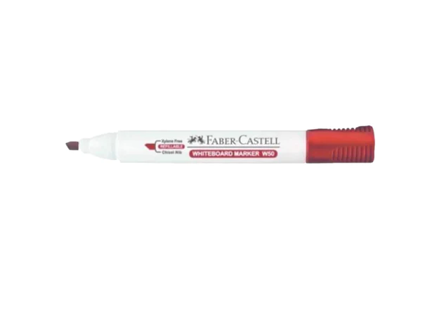 Faber Castell Whiteboard Marker, Chisel Tip, Red