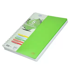 FIS 5 Subject University Books, 200 Sheets, A4 Size, Micro Perforated Pages, Green Colour - FSUB5SPPPA