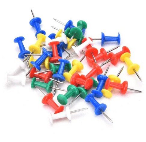 Partner Assorted Colors Push Pin, Pkt/30 Pcs