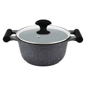 Prestige Essentials 12 pc Cookware set Granite Non Stick - Aluminium - Black