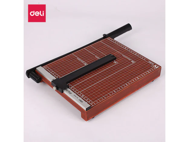 DELI 8004 A4 Size Paper Cutter with Wooden Base (300mmX250mm), 12inchesx10inches
