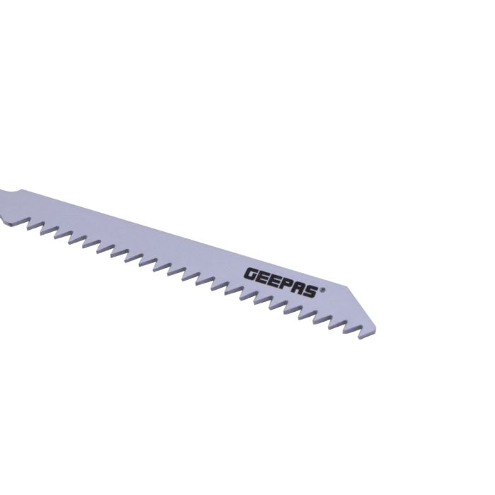Geepas 5Pcs Jigsaw Blades - 75mm Wide & 100mm Length, Cutting Capacity Up To 50mm | Compatible With All Brands Jigsaw