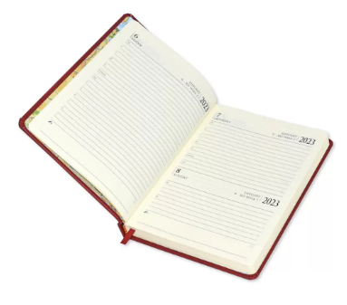 FIS Golden Executive Diary 2023 English/French (1-Week at a glance) Black - FSDI32EG23BK