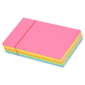 FISSticky Note Pad, 3X5 inches, Pack of 6, Flourescent (50X5Colors) 250Sh -FSPO355C250
