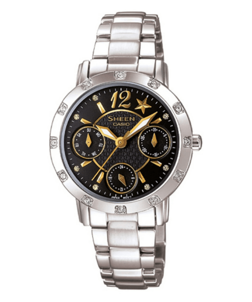 Casio Sheen SHN-3020D-1ADR Multi Dial Women's Watch , Black