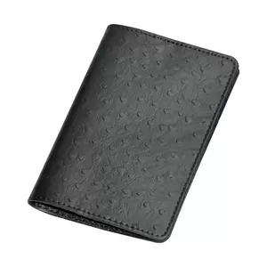 FIS Black Polyurethane For Unisex - Passport Wallet - FSGNOBK