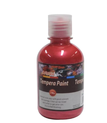 Artmate Tempera Pearl Colors (bright Red), 250 Ml