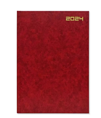 FIS Diary 2024 (English) Maroon, A4 - FSDI41E24MR