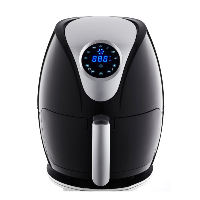 Geepas GAF37502UK 1350W Digital Air Fryer 3.2L Hot Air Circulation Technology For Oil Free Low Fat Dry Fry Cooking Healthy Food - Non-Stick Basket, Dishwasher Safe, Overheat Protection - 2 Years Warra