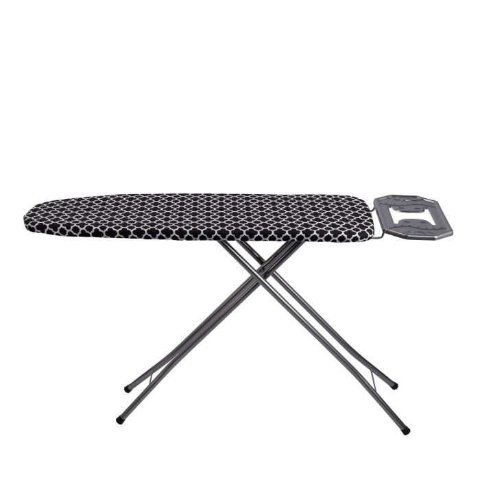 Royalford Leona Ironing Board| RF11245|Iron Table With Adjustable Height Mechanism| Heat Resistant Cotton Cover| Monoblock Metal Base| Non-Slip Legs And Iron Rest| 100x30 Cm