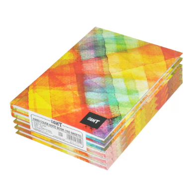 5-Piece Light Hard Cover Notebook, Single Ruled (100 Sheet) A5 Size - LINBA51503