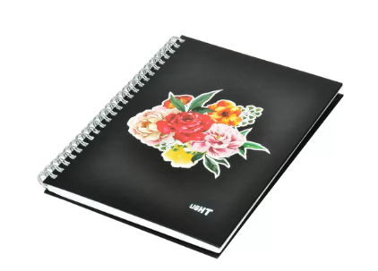 5-Piece Light Spiral Hard Cover Notebook Single Line A5, 100-Sheets - LINBSA51710
