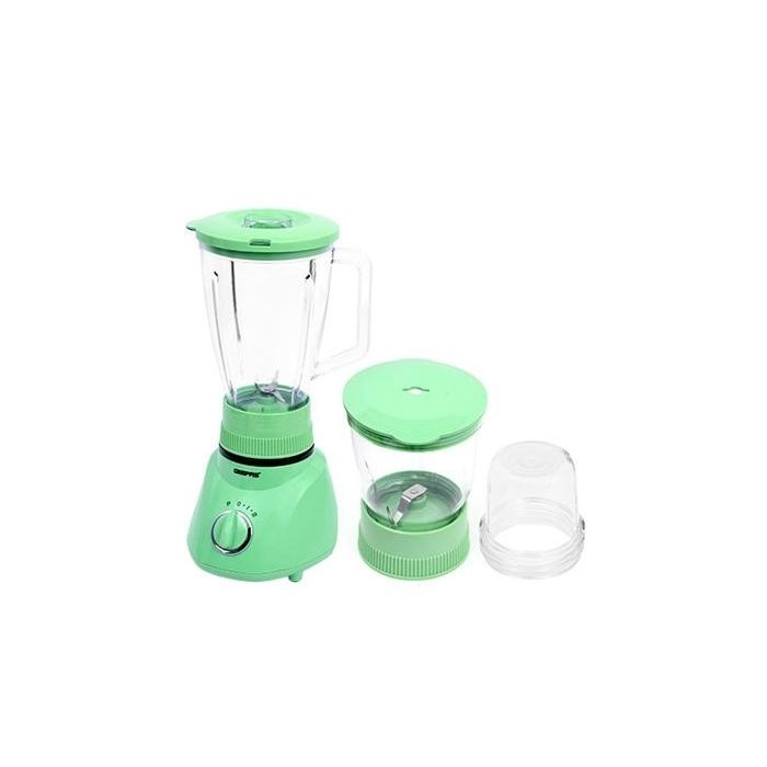 Geepas 400W 3 In 1 Multifunctional Blender | Stainless Steel Blades, 2 Speed Control With Pulse | Dry Mill & Mincer Included | Ice Crusher, Chopper, Coffee Grinder & Smoothie Maker - 2 Year Warranty