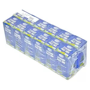 12-Piece FIS Stamp Pad Inks 30 ml, Blue Color - FSIK030BL