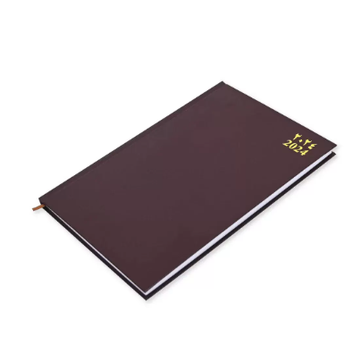 FIS A4 Diary 2024 Arabic/English (Saturday & Sunday Combined) Chocolate - FSDI47AE24CH