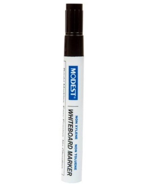 Modest White board Marker Chisel MS-823 Black, (Pack of 12 Pcs)