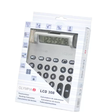 Olympia Desktop Calculator 8 Digits Silver Color