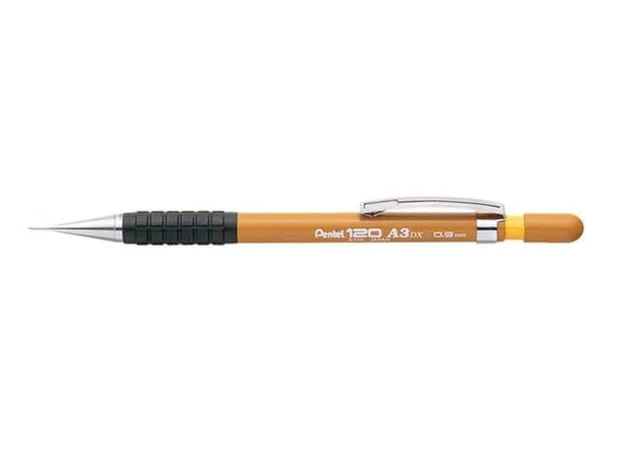 Pentel A319 120 A3 Mechanical Pencil - 0.9mm, Yellow (Pack of 12)
