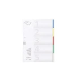 6730 DURABLE INDEX WITH 5 COLOURED TABS