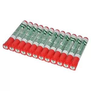 Artline Eco-Green Permanent Markers 2.0mm-5.0mm, Pack of 12 Pcs, Red Color, Polyester Fibre Tip, Chisel Style - ARMKEK-199RE