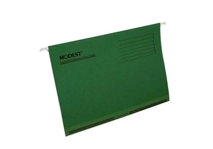 Modest Suspension / Hanging Files, FS Size, Green, 50/Box