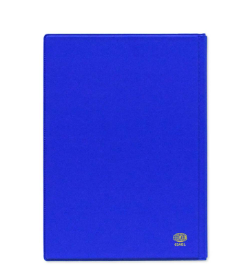FIS 2024 Agenda Diary Arabic/English Left Side Opening with 12 Months Index, PVC Hard Cover Blue - FSDI63AEL24BL
