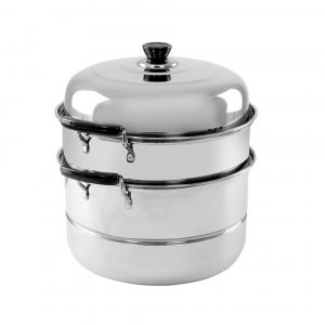 Royalford 9L 2 Layer Steamer - Stainless Steel - Silver - 9 LITER