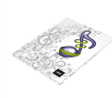 LIGHT Pack of 5 Hard Cover Notebook Single Line,10X8 Inches (25.4 X 20.32 cm),100 Sheets - LINB1081707