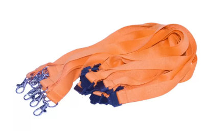 10-Piece FIS Lanyard Orange with Metal Hook & Safety Buckle, 2X90cm - FSNASOR-10