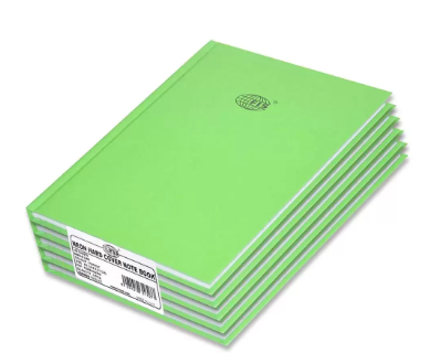 5-Piece FIS Neon Hard Cover Notebook Single Line A5, 100-Sheets, Parrot - FSNBA5N230