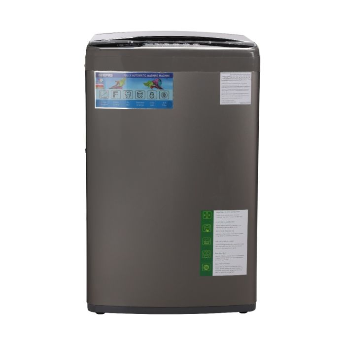 Geepas Fully Automatic Top Loader Washing Machine 8kg - Auto-Imbalance, Gentle Fabric Care, Fuzzy Logic, Anti Vibration & Noise, Child Lock, Led Display, Stainless Steel Drum