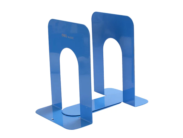DELI 9262 Metal Book Ends, 7 1/2 inches, 48x31x20cm, 2pcs/set, Blue