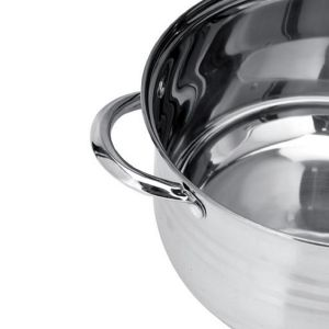Royalford 4 Layer Steamer Pot - Stainless Steel - Silver - 7 Liter