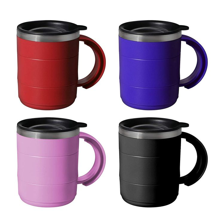 Royalford 420ml Travel Double Wall Mug - Stainless Steel - Assorted