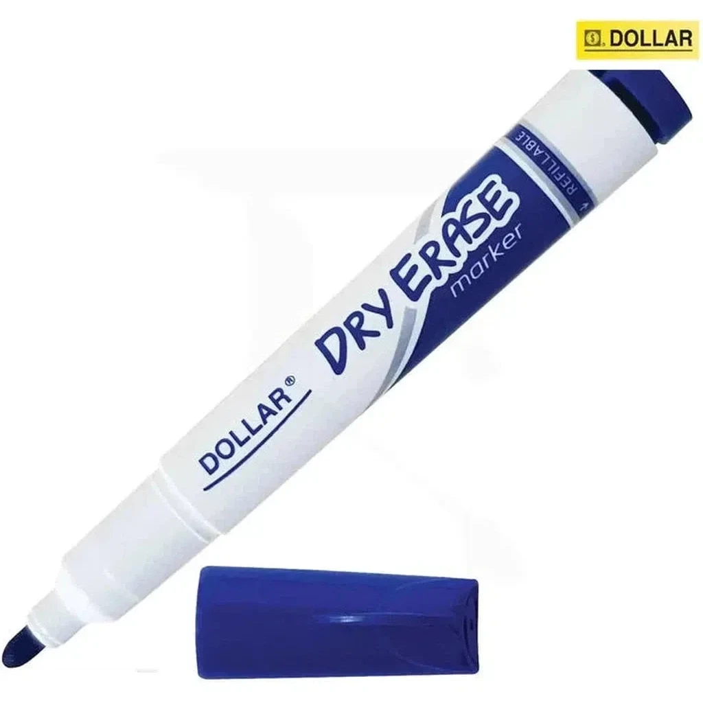 Dollar Marker, Dry Erase Marker, White Board Bullet Tip Blue