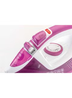 Steam Iron with Ceramic Soleplate,/Anti-Drip/Anti-Calc/Auto Shut-Of,f/Self Clean Function ,320.0 m,l 2400.0 W X2450-B5 Purple/White.