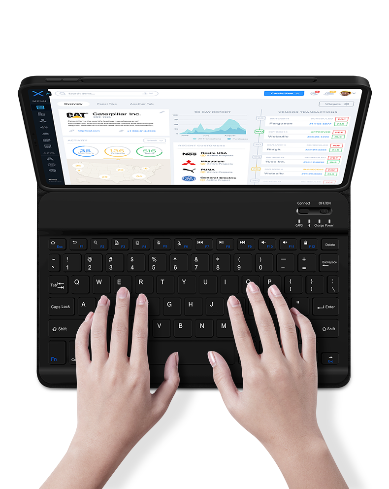 Green Premium Leather Case with Wireless Keyboard ( English/Arabic ) for Apple iPad Mini6 8.3" 2021 - Black